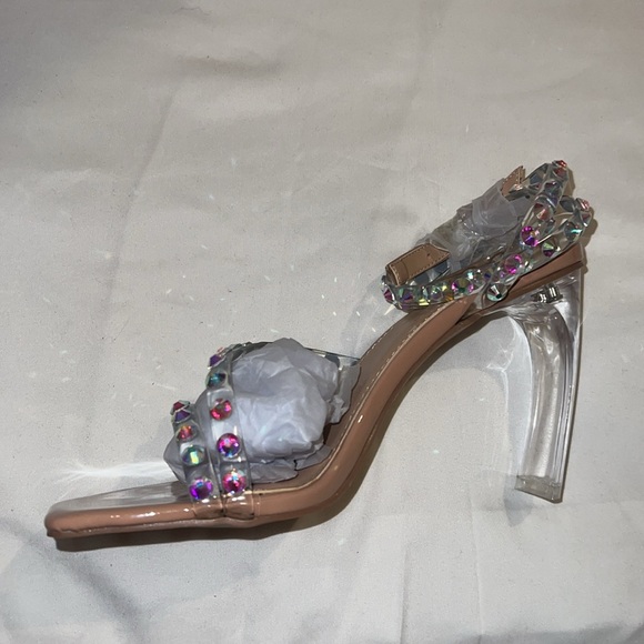 Fashion Nova - Nude Embellished Heels - Picture 8 of 9